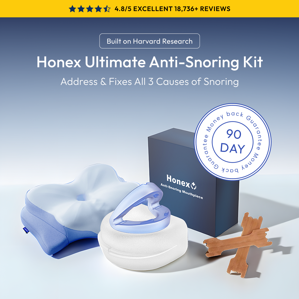 Honex Ultimate Anti-Snoring Kit -  Address & Fixes All 3 Causes of Snoring  (Built on Harvard Research)