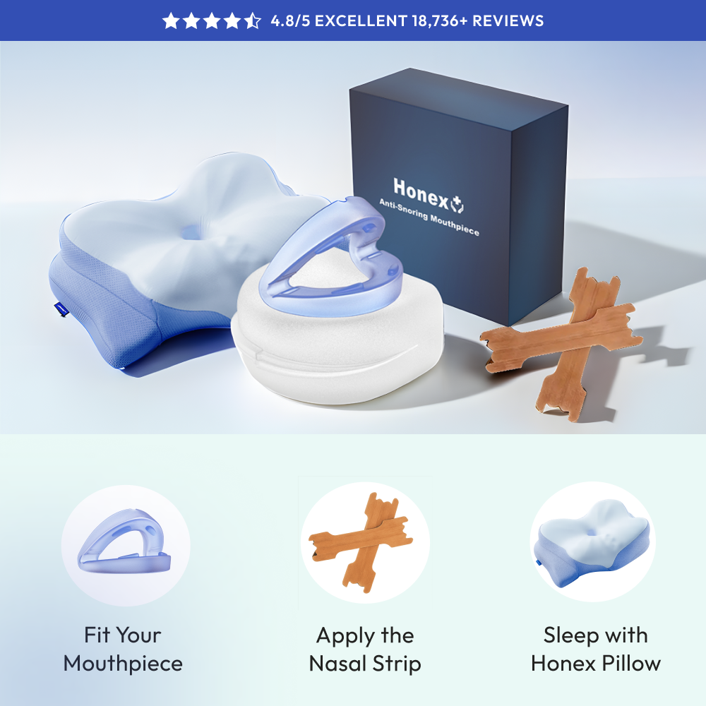Honex Ultimate Anti-Snoring Kit -  Address & Fixes All 3 Causes of Snoring  (Built on Harvard Research)